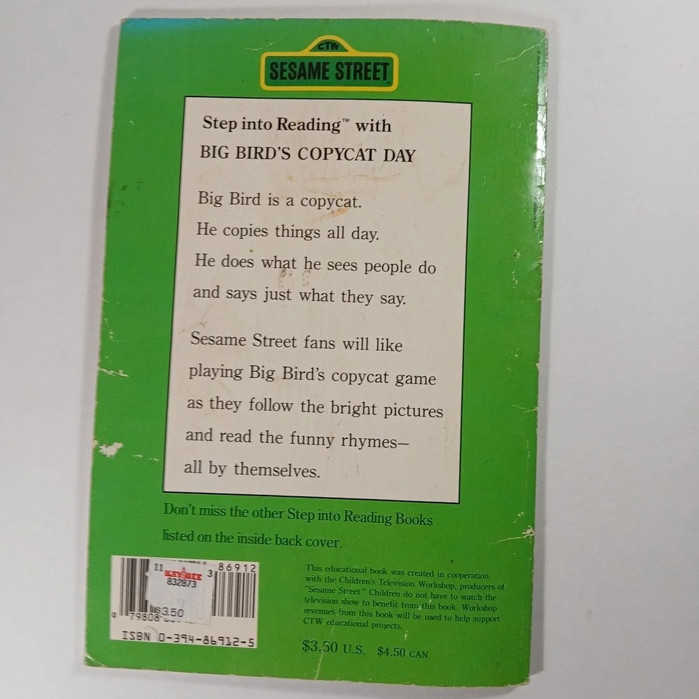 Big Bird's Copycat Day (Step into Reading) vintage book